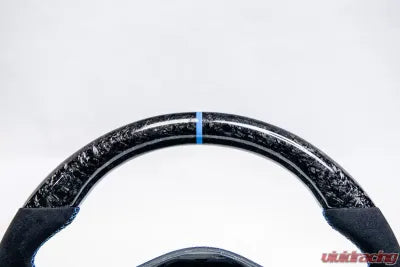 Vivid Racing VR-PORS-9972-PDK2-STRWHL Porsche 991 | 981 | Panamera PDK Paddle OEM Steering Wheel Forged Carbon Fiber Alcantara Blue Stripe