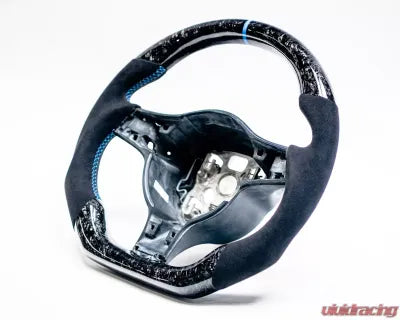 Vivid Racing VR-PORS-9972-PDK2-STRWHL Porsche 991 | 981 | Panamera PDK Paddle OEM Steering Wheel Forged Carbon Fiber Alcantara Blue Stripe