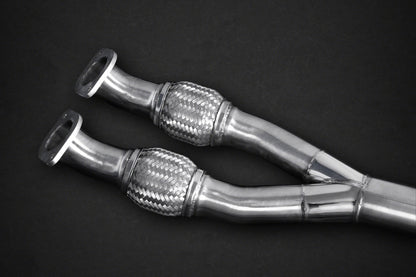 Capristo 02NI09503003 Nissan GTR MK3/4/Nismo Valved Exhaust with Mid-Pipes (Post Cat Spare) Carbon Tips (CES3) 