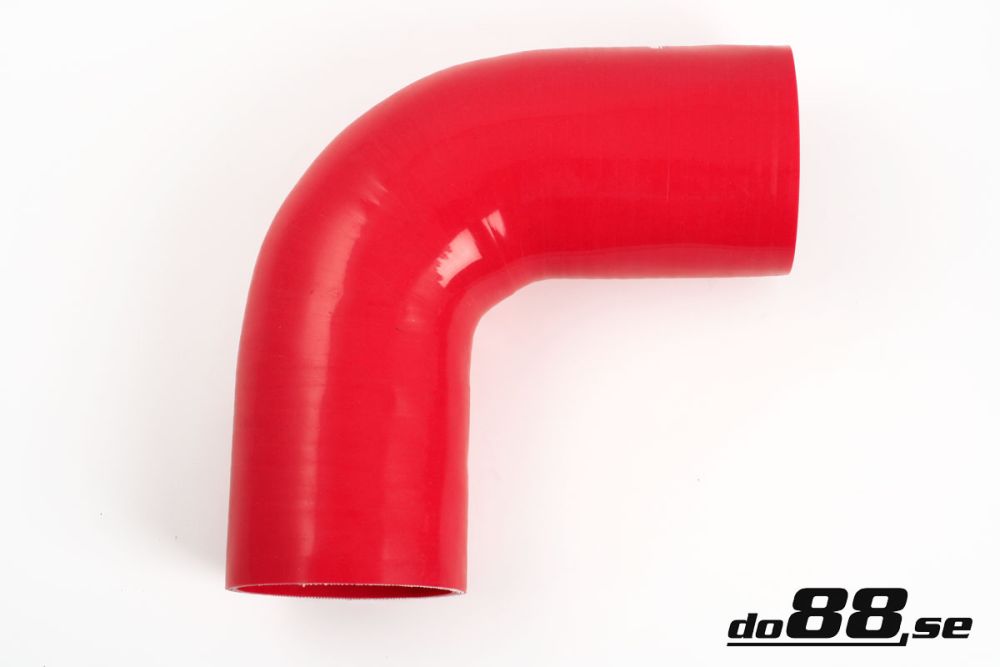 DO88 RB90G89 Silicone Hose Red 90 degree 3,5'' (89mm)