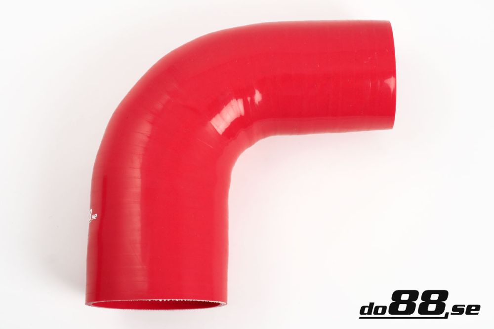DO88 RBR90G76-89 Silicone Hose Red 90 degree 3 - 3,5'' (76 - 89mm)