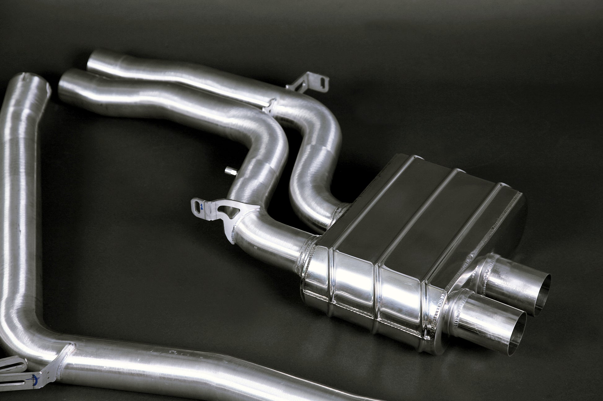 Capristo 02AU00503001 Audi RS5 (B8) ECE Valved Exhaust with Middle Silencer Pipes 