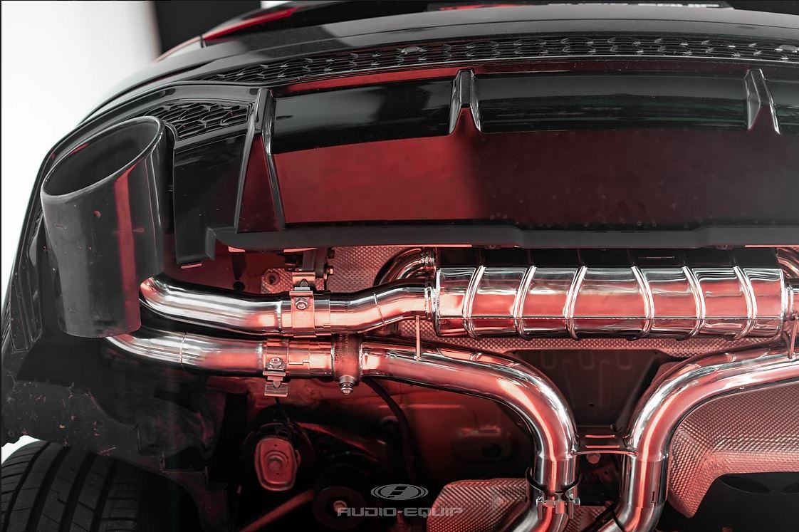 Capristo 02AU11903016 Audi RSQ8/SQ8 Valved Exhaust with Middle Silencer Spare for OEM Tips (OE Actuators) 