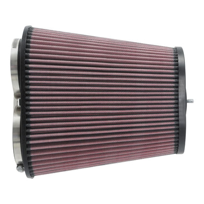 K&N RU-1012 High-Flow Original Universal Air Filter - 3-1/8" DUAL FLG, 8-7/8" X 5-3/16"B, 6-1/4" X 4"T, 9"H W/STUD