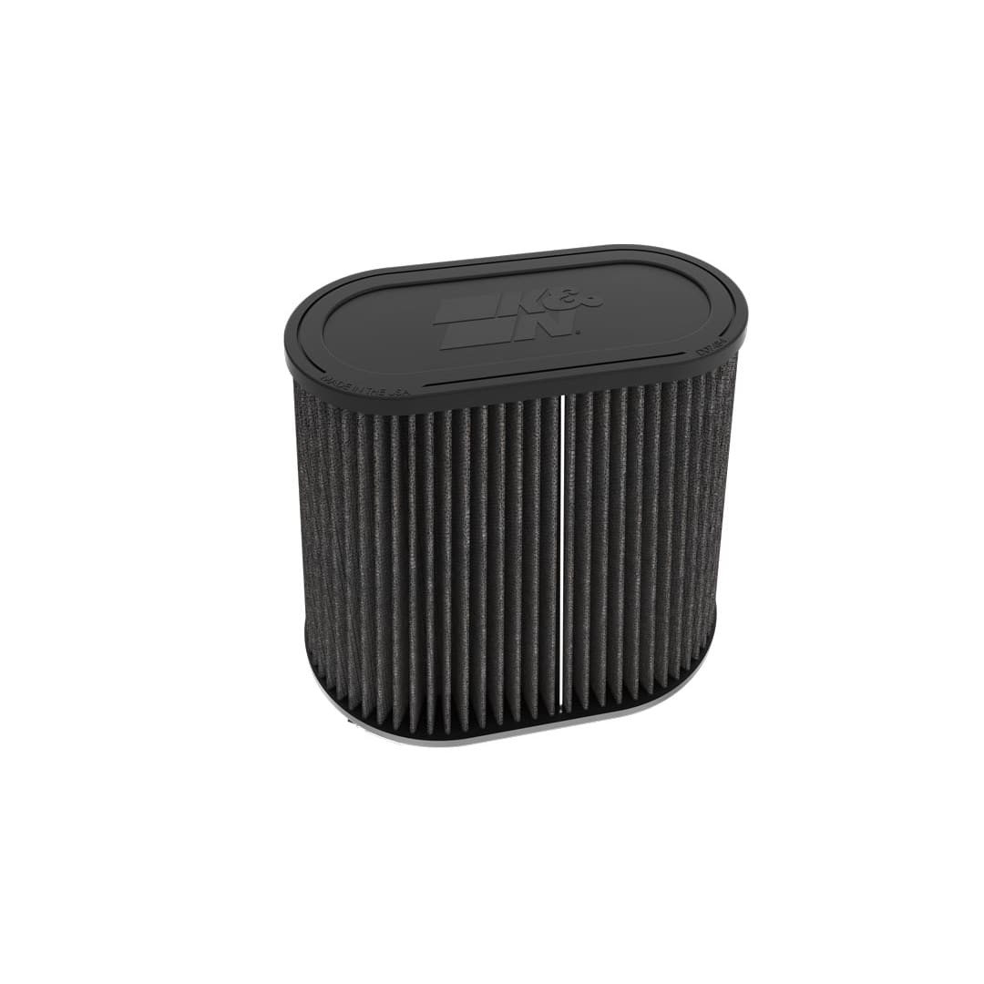 K&N RU-3136HBK Dryflow Universal Air Filter - 3"DUAL FLG, 9" X 6" B, 7-3/8" X 3-5/8" T, 7-3/8"H