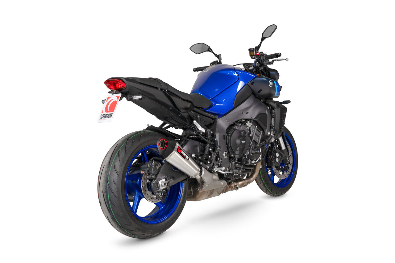 Scorpion RYA126SEO Serket Taper Slip-on Brushed Stainless Steel Sleeve - MT-10 - 2022