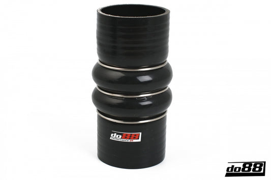 DO88 SDH70 Silicone Hose Black 2-Humps 2,75'' (70mm)