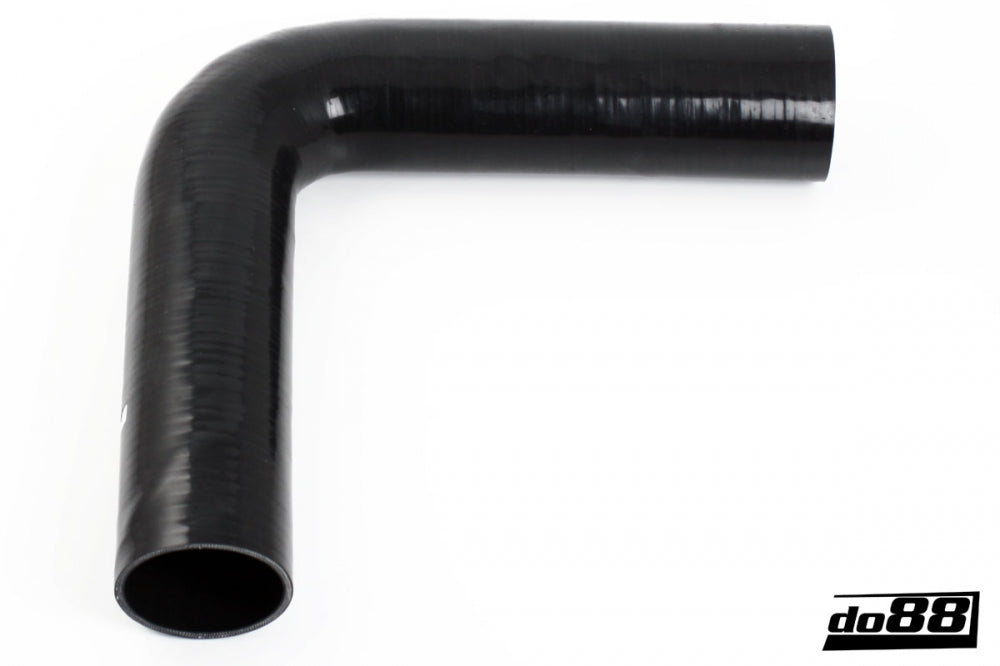 DO88 SLB90G63 Silicone Hose Black 90 degree long leg 2,5'' (63mm)