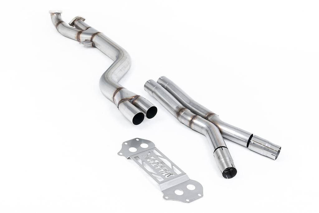 MillTek-SSXBM1342-Secondary Catalyst Bypass Single Pipe 102mm - X Pipe to OE Axle Back Only | ML Performance Car Parts