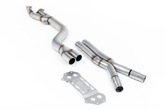 MillTek-SSXBM1342-Secondary Catalyst Bypass Single Pipe 102mm - X Pipe to OE Axle Back Only | ML Performance Car Parts