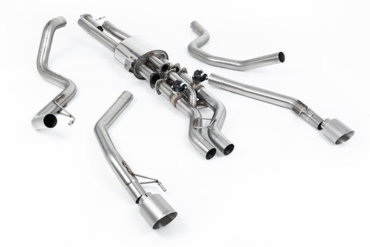 Milltek SSXFD450 Ford Valved Cat-Back With GT-115 Brushed Titanium Tips (Inc. Ranger)