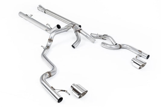 MillTek-SSXFD496-Cat-back Dual Outlet - Race Non-Resonated (Louder) with GT-115 Polished Tips | ML Performance Car Parts