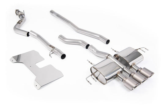 MillTek-SSXHO296-Cat-back Non Resonated (Loudest) NON-VALVED Catback with GT-115 Brushed Titanium Trims | ML Performance Car Parts