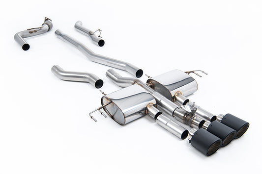 Milltek SSXHO309 Honda / Acura Cat-Back Non-Resonated (Loudest) With 3 X Jet-115 Carbon Trims (Inc. Integra)