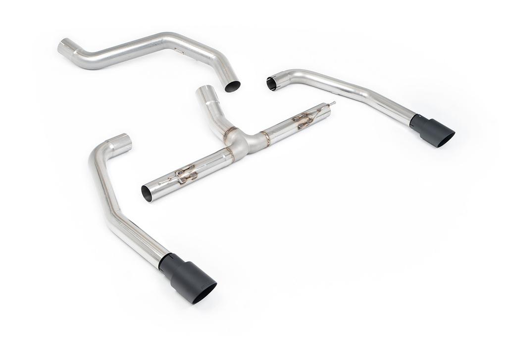 MillTek-SSXINE116-Particulate Filter-back Non Resonated (Louder) GT-90 Cerakote Black Tips | ML Performance Car Parts