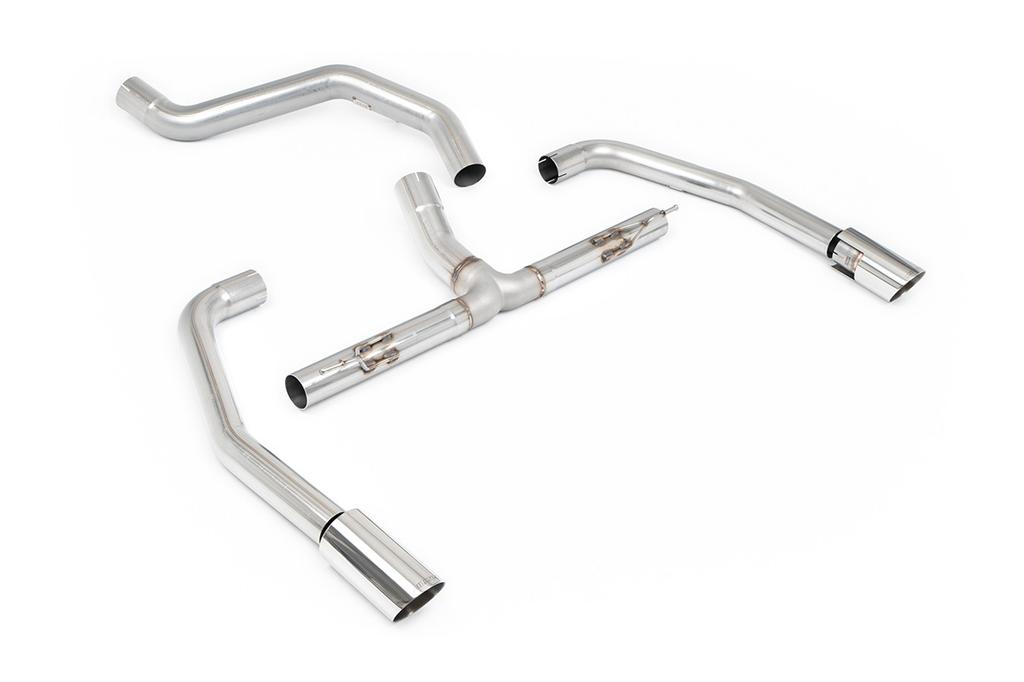 MillTek-SSXINE120-Particulate Filter-back Non Resonated (Louder) Premium GT-90 Polished Tips with Hidden Clamps | ML Performance Car Parts