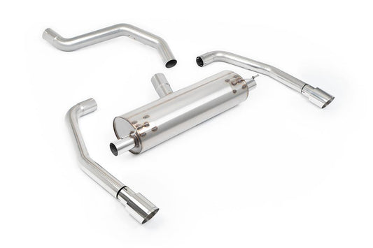 MillTek-SSXINE122-Particulate Filter-back Resonated GT-90 Polished Tips - Requires OE System to be cut | ML Performance Car Parts