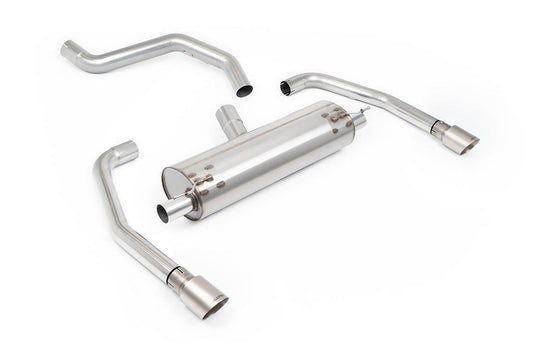 MillTek-SSXINE124-Particulate Filter-back Resonated GT-90 Brushed Titanium Tips | ML Performance Car Parts