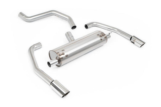 MillTek-SSXINE127-Particulate Filter-back Resonated Premium GT-90 Polished Tips with Hidden Clamps - Requires OE System to be cut | ML Performance Car Parts