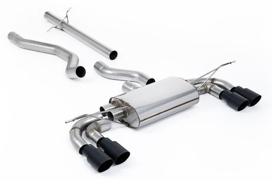 MillTek-SSXLR210-Particulate Filter-back GPF/OPF Back System Non Resonated (Louder) with GT-90 Cerakote Black Trims | ML Performance Car Parts