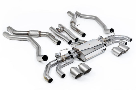 MillTek-SSXLR226-Cat-back OPF/GPF Back System with GT-115 Brushed Titanium Tips | ML Performance Car Parts