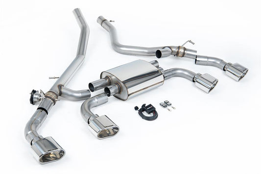 MillTek-SSXLR231-Cat-back Axle Back System (Valved) with Polished Ovals | ML Performance Car Parts