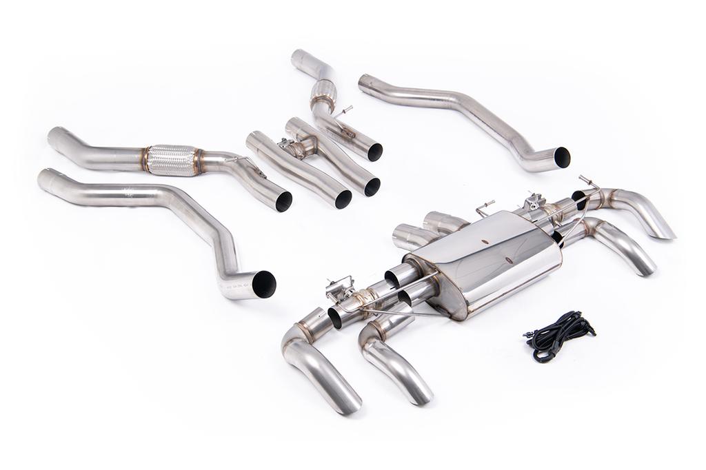 MillTek-SSXLR244-Cat-back Valved Cat / OPF Back System with Downturns to OE Rear Bumper | ML Performance Car Parts