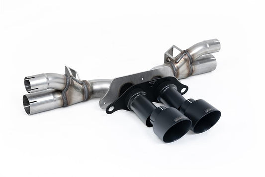 MillTek-SSXPO196-Rear Silencer(s) Rear Silencer Bypass - Works with OE Valved Side Silencers - GT-100 Cerakote Black Trims | ML Performance Car Parts