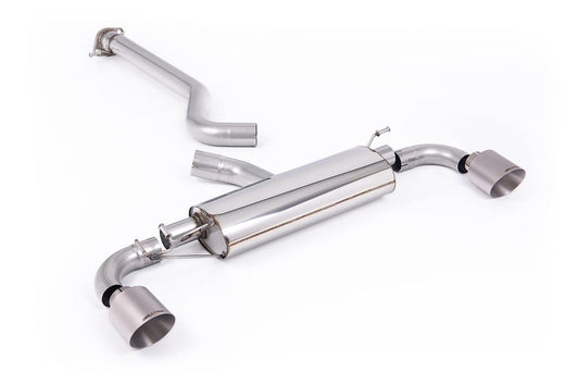 MillTek-SSXTY207-Particulate Filter-back 3' / 76mm Non-Resonated (Louder) OPF/GPF Back System with GT-115 Brushed Titanium Trims | ML Performance Car Parts