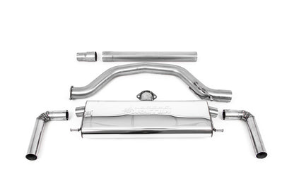 MillTek SSXVW617 VW Golf 80mm OPF/GPF Back System with Polished GT-115 Trims - EC Approved