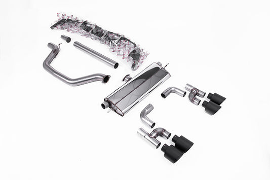 Milltek SSXVW700 Volkswagen Cat-Back Golf R Style - Road+ With Cerakote Black GT-115 Tips (Inc. Golf)