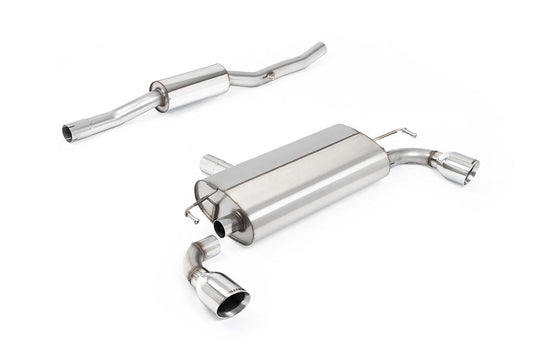 MillTek-SSXVW774-Cat-back V2 Resonated with GT-100 Slash Cut Tips | ML Performance Car Parts