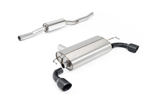 MillTek-SSXVW775-Cat-back V2 Resonated with GT-100 Cerakote Black Slash Cut Tips | ML Performance Car Parts