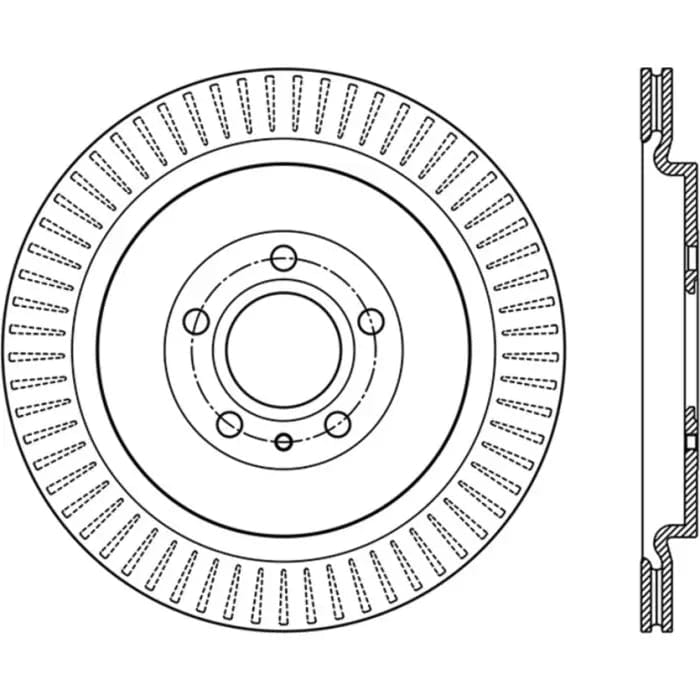 StopTech 128.61105R Ford Mustang Shelby GT500 5.8 Supercharged 350x19 Sport Cross Drilled Brake Disc - Rear Right
