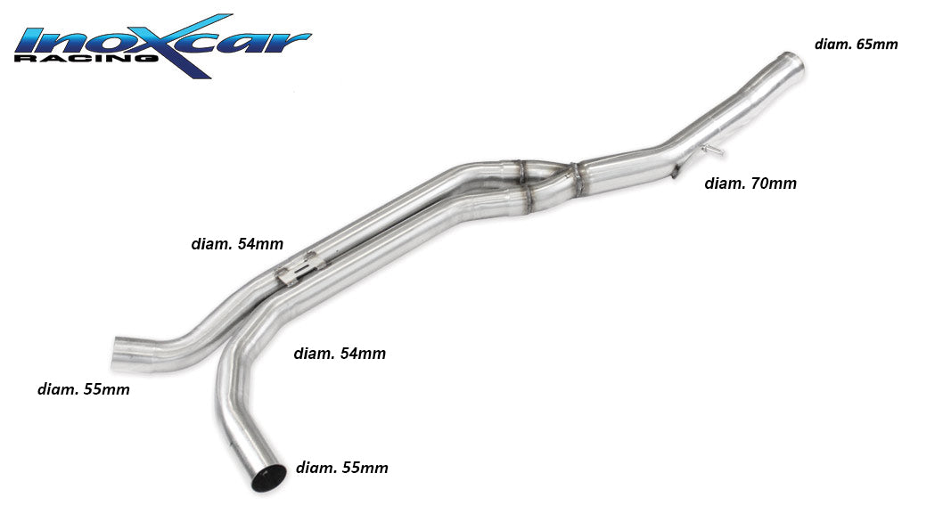 InoXcar TCMACAN.02 PORSCHE MACAN T 2.0 TFSI Direct Central Pipe 1 | ML Performance UK Car Parts