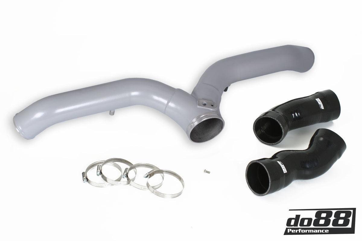 DO88 TR-140SI-OEM Porsche 997.1 Turbo Y-Pipe, Silver for OEM IC
