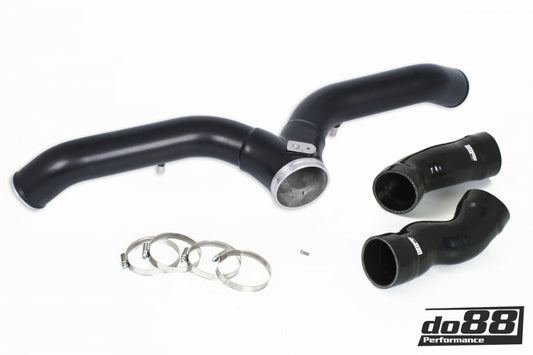 DO88 TR-140SV-ICM200 Porsche 997.1 Turbo Y-Pipe, Black for ICM-200 IC