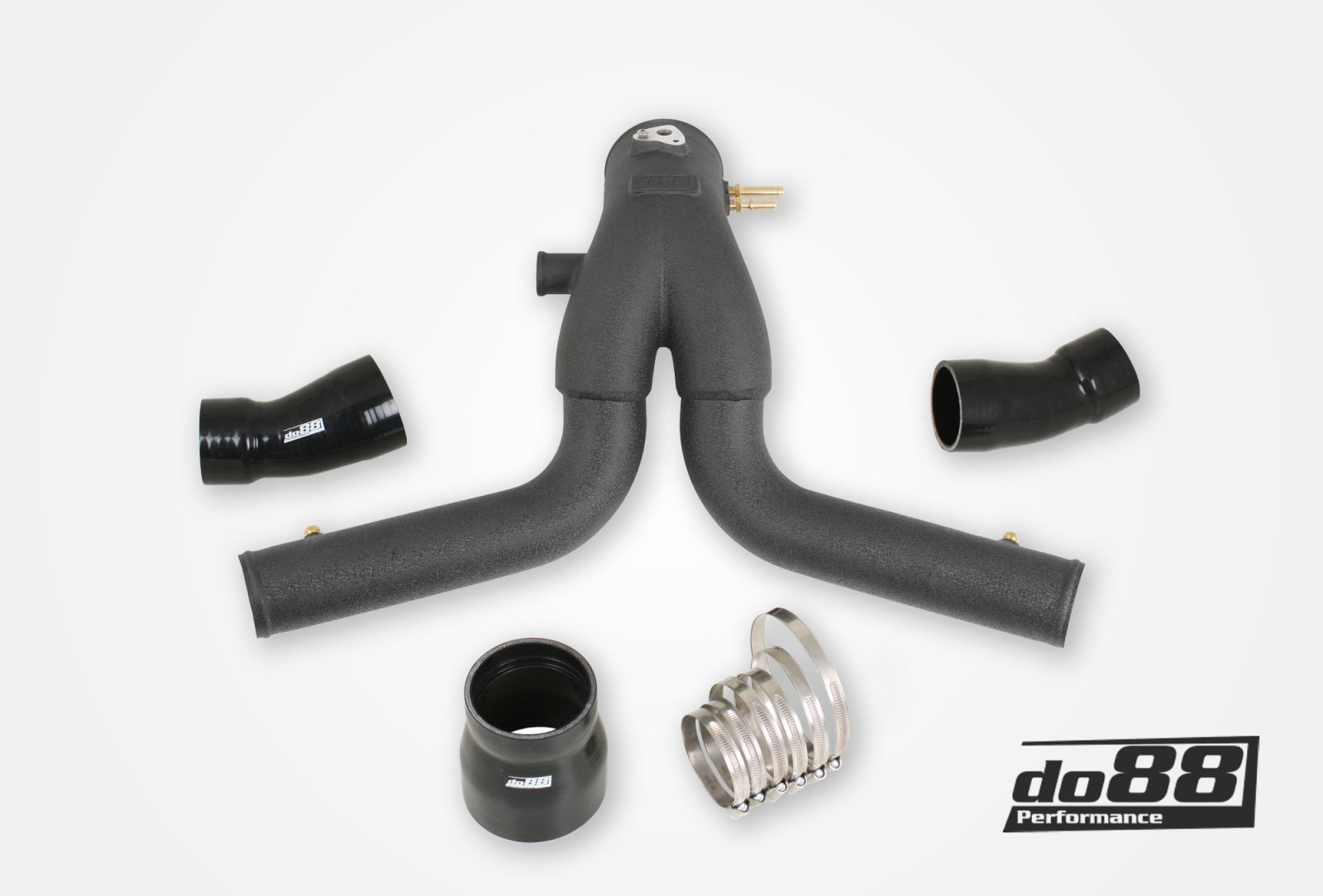 DO88 TR-200SV-OEM-1 Porsche 911 Turbo (991.1) 2013-15 Y-Pipe, Black for OEM IC
