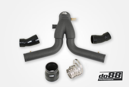 DO88 TR-200SV-OEM-1 Porsche 911 Turbo (991.1) 2013-15 Y-Pipe, Black for OEM IC