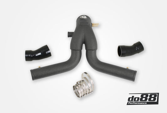 DO88 TR-200SV-OEM-2 Porsche 911 Turbo (991.2) 2015- Y-Pipe, Black for OEM IC