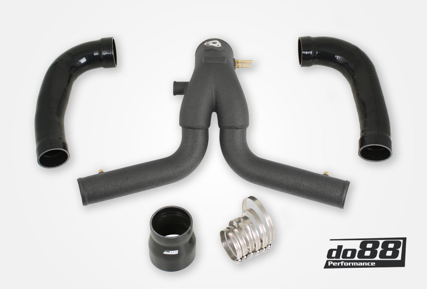 DO88 TR-200SV-do88-1 Porsche 911 Turbo (991.1) 2013-15 Y-Pipe, Black for IC