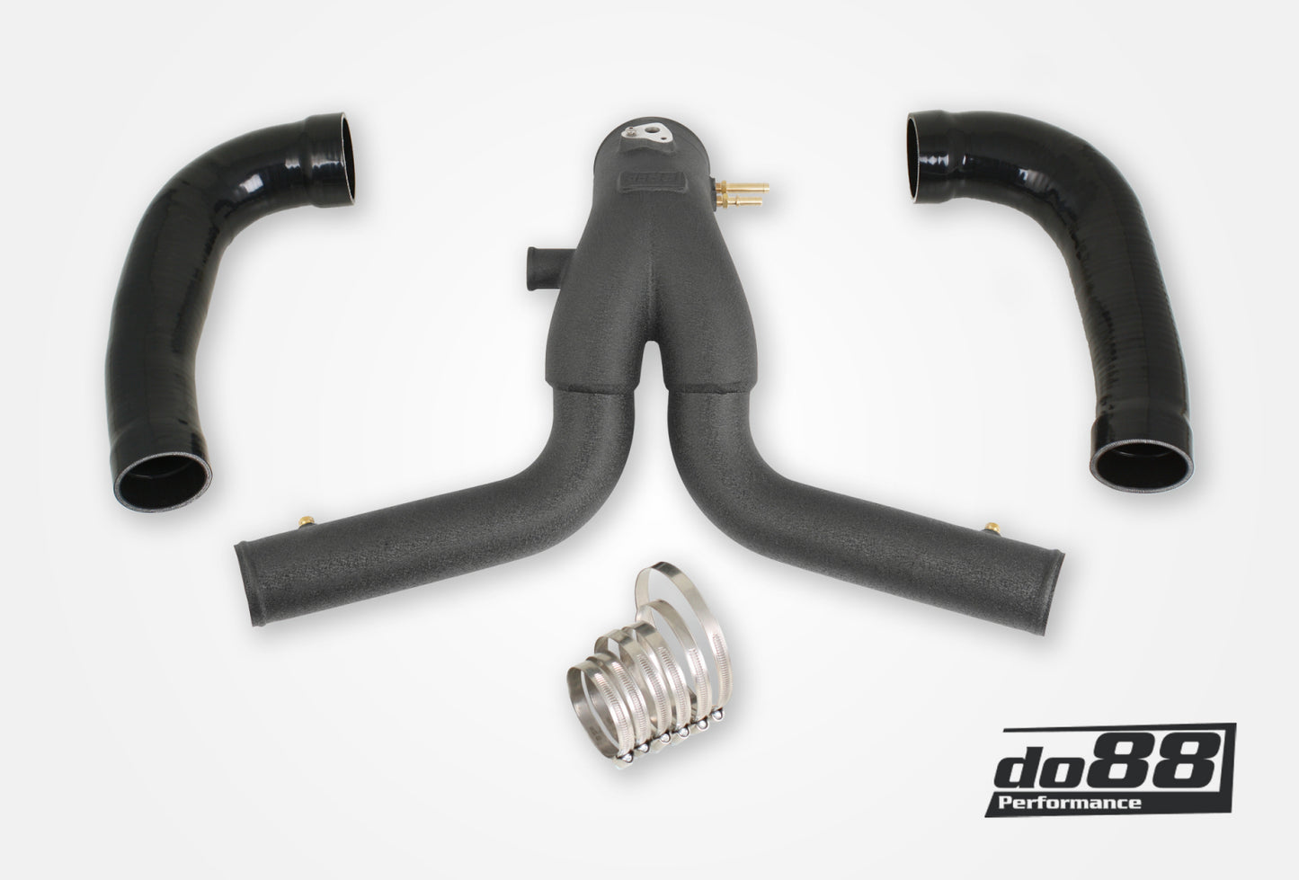 DO88 TR-200SV-do88-2 Porsche 911 Turbo (991.2) 2015- Y-Pipe, Black for IC