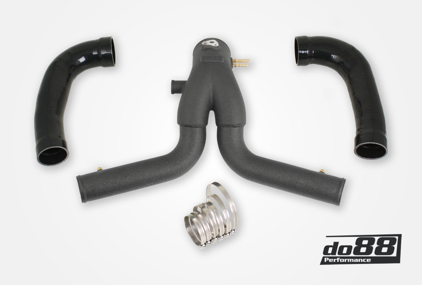 DO88 TR-200SV-do88-2 Porsche 911 Turbo (991.2) 2015- Y-Pipe, Black for IC