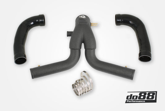 DO88 TR-200SV-do88-2 Porsche 911 Turbo (991.2) 2015- Y-Pipe, Black for IC