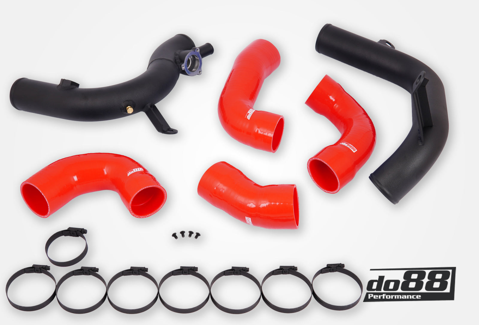 DO88 TR-340-OE-1-R VAG 2.0 TSI EA888 Gen4 (300hp+) OEM IC Pressure pipes, Red hoses