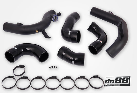 DO88 TR-340-do88-1-S VAG 2.0 TSI EA888 Gen4 (300hp+) IC Pressure pipes, Black hoses