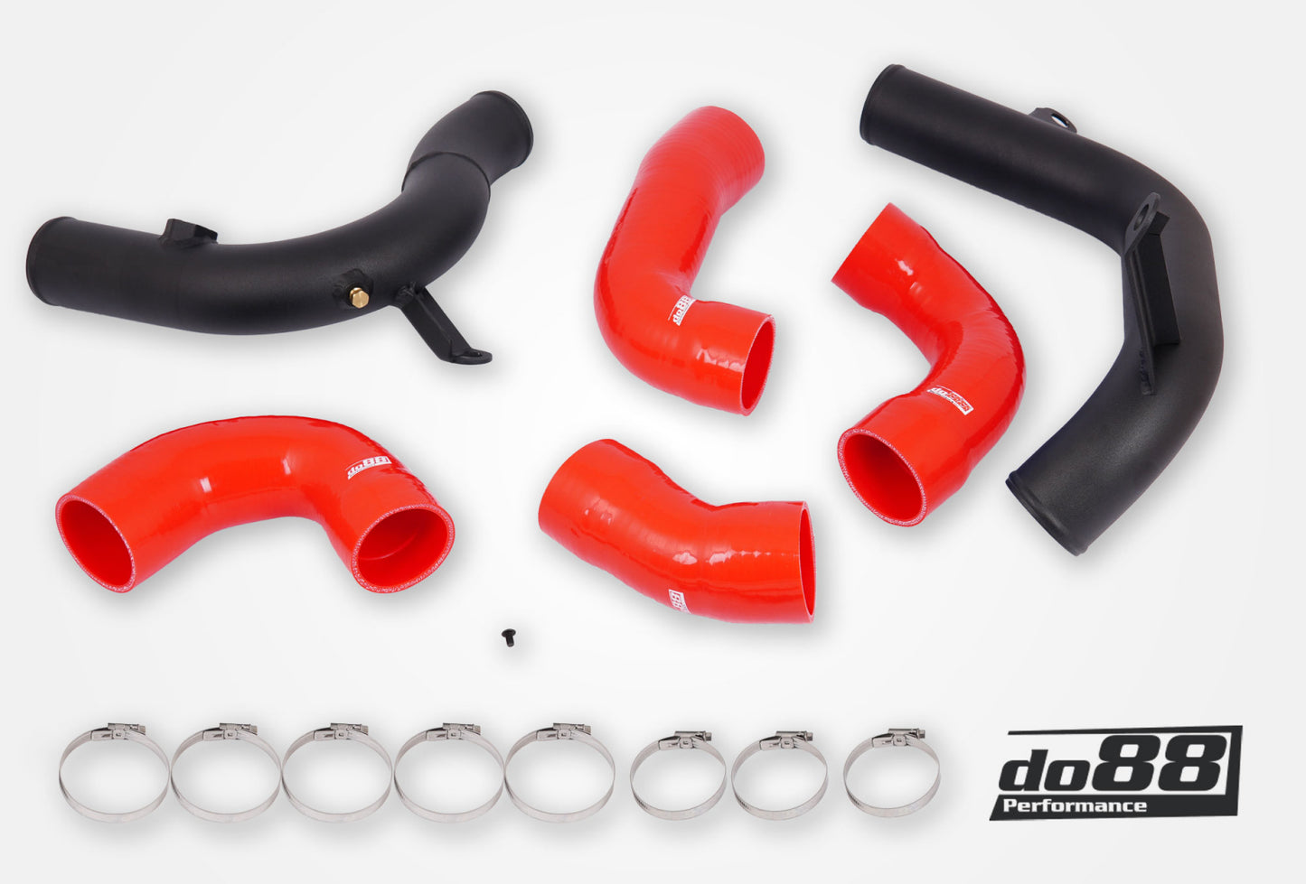 DO88 TR-340-do88-3-R AUDI SEAT SKODA VW 1.8 / 2.0 TSI (MQB) IC Pressure pipes, Red hoses