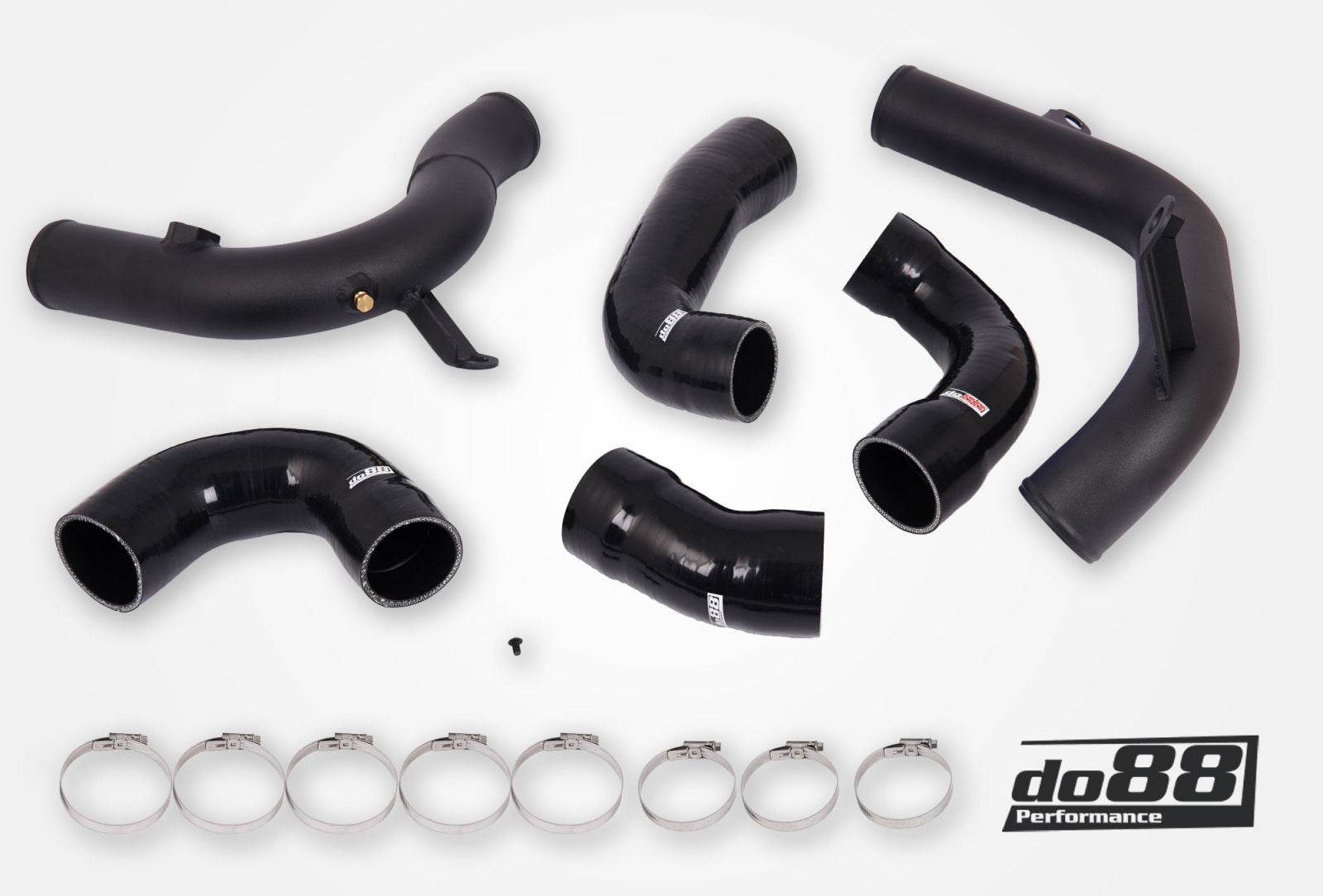 DO88 TR-340-do88-3-S AUDI SEAT SKODA VW 1.8 / 2.0 TSI (MQB) IC Pressure pipes, Black hoses