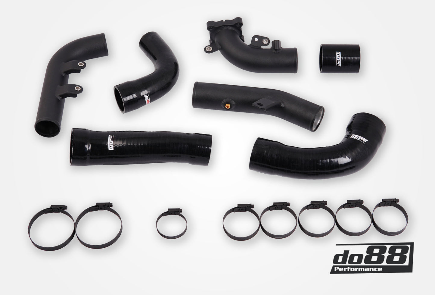 DO88 TR-350-S-do88 Toyota Yaris GR Pressure pipes for IC, Black hoses