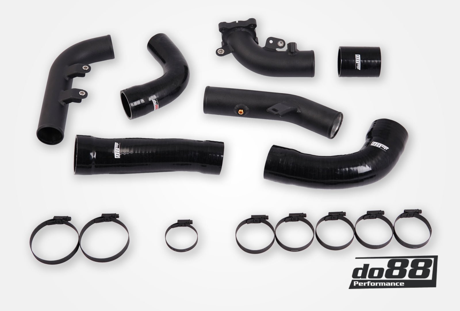 DO88 TR-350-S-do88 Toyota Yaris GR Pressure pipes for IC, Black hoses